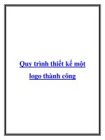 Quy trình thiết kế một logo thành công.Nhiều người nghĩ thiết kế logo cũng pptx