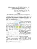 Liều lượng phân bón cho giống cà phê chè TN1 kinh doanh trồng tại Sơn La ppt