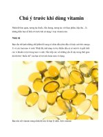 Chú ý trước khi dùng vitamin pot