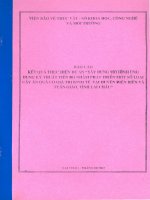 Báo cáo kết quả thực hiện dự án xây dựng mô hình ứng dụng kỹ thuật vào cây ăn quả potx