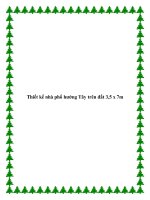 Thiết kế nhà phố hướng Tây trên đất 3,5 x 7m potx