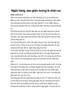 Ngân hàng, sau giảm lương là nhân sự pot