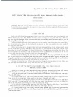 Một cách tiếp cận ra quyết định trong chẩn đoán lâm sàng. doc