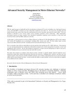 Advanced Security Management in Metro Ethernet Networks* pptx