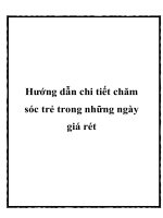 Hướng dẫn chi tiết chăm sóc trẻ trong những ngày giá rét pdf