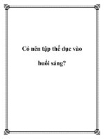 Có nên tập thể dục vào buổi sáng? pot
