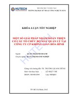 Luận văn:Một số giải pháp nhằm hoàn thiện cơ cấu tổ chức bộ máy quản lý tại công ty cổ phần Không gian Hòa Bình doc