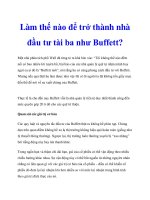 Làm thế nào để trở thành nhà đầu tư tài ba như Buffett? docx