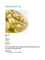 Súp bông cải tỏi xay ppt