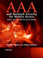 aaa & network security for mobile access - radius, diameter, eap, pki, & ip mobility