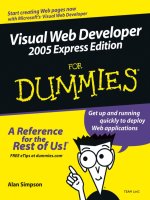 visual web developer 2005 express edition for dummies dec 2005