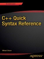 Mikael olsson   c++ quick syntax reference 2013