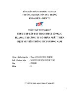 Thực tập lắp đặt trạm phát sóng 3g Huawai tại công ty cổ phần phát triển dịch vụ viễn thông ITC Phương Nam