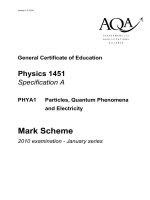 Vật lý A level:AQA PHYA1 w MS JAN10