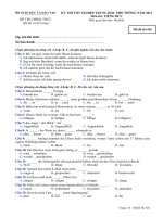 Đề thi - Đáp án môn Tiếng Đức - Tốt nghiệp THPT ( 2013 ) Mã đề 526 ppt