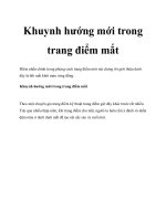 Khuynh hướng mới trong trang điểm mắt ppt