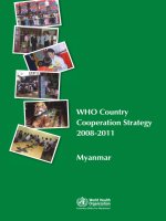 WHO Country Cooperation Strategy 2008-2011: Myanmar pptx