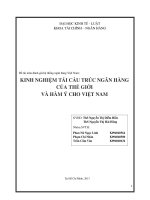 KINH NGHIỆM TÁI CẤU TRÚC NGÂN HÀNG CỦA THẾ GIỚI VÀ HÀM Ý CHO VIỆT NAM