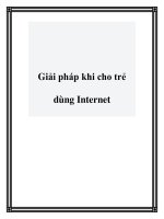 Giải pháp khi cho trẻ dùng Internet pptx