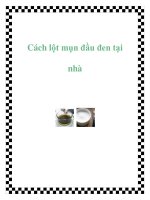 Cách lột mụn đầu đen tại nhà doc