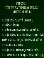TÓM TẮT VÀ TRÌNH BÀY DỮ LIỆU – (THỐNG KÊ MÔ TẢ) pdf