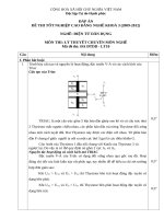 đáp án đề thi lí thuyết tốt nghiệp khóa 3 - điện tử dân dụng - mã đề thi đtdd - lt (10)