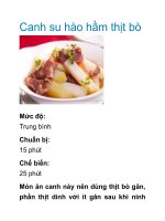 Canh su hào hầm thịt bò ppt