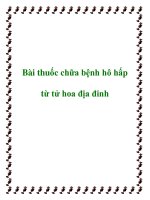 Bài thuốc chữa bệnh hô hấp từ tử hoa địa đinh docx