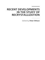 RECENT DEVELOPMENTS IN THE STUDY OF RECRYSTALLIZATION pdf