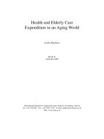 Health and Elderly Care Expenditure in an AgingWorld docx