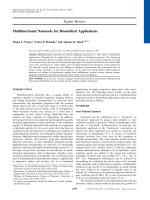 multifunctional nanorods for biomedical applications