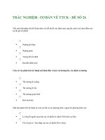 Trắc nghiệm - Cơ bản về thị trường chứng khoán - Đề số 26 ppt