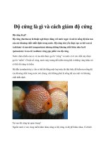 Độ cứng là gì và cách giảm độ cứng pdf