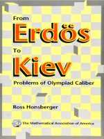 From erdos to kiev   problems of olympiad caliber   ross honsberger