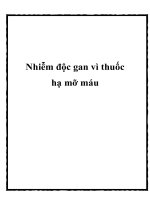 Nhiễm độc gan vì thuốc hạ mỡ máu pdf