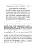 WORMS: IDENTIFYING IMPACTS ON EDUCATION AND HEALTH IN THE PRESENCE OF TREATMENT EXTERNALITIES ppt