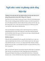 Ngôi nhà vườn và phong cách sống hiện đại ppt