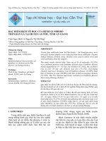 ĐẶC ĐIỂM DỊCH TỄ HỌC CỦA BỆNH GUMBORO TRÊN ĐÀN GÀ TẠI HUYỆN AN PHÚ, TỈNH AN GIANG doc