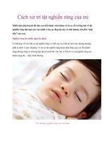 Cách xử trí tật nghiến răng của trẻ doc