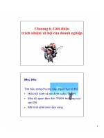 GIỚI THIỆU TRÁCH NHIỆM xã hội của DOANH NGHIỆP