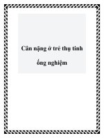 Cân nặng ở trẻ thụ tinh ống nghiệm ppt