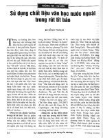 Báo cáo khoa học: Sử dụng chất liệu văn học nước ngoài trong rút tít báo pdf