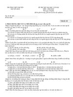 Đề Thi Thử Đại Học Khối B Sinh 2013 - Phần 4 - Đề 12 ppt