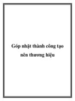 Góp nhặt thành công tạo nên thương hiệu doc