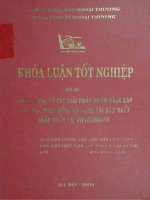 Thực trạng và các giải pháp nhằm nâng cao hiệu quả hoạt động tín dụng tài trợ xuất khẩu tại Ngân hàng Vietcombank