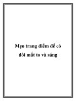 Mẹo trang điểm để có đôi mắt to và sáng pdf