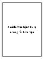 5 cách chữa bệnh kỳ lạ nhưng rất hữu hiệu pptx