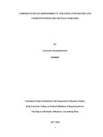 corporate social responsibility strategic integration and competitiveness for vietnam companies