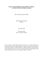NEWS AND INTEREST RATE EXPECTATIONS: A STUDY OF SIX CENTRAL BANKS pot