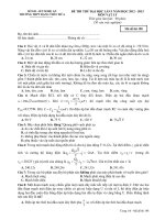 Đề Thi Đại Học Khối A, A1 Vật Lý 2013 - Phần 8 - Đề 14 pdf